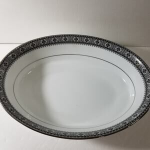 Noritake Segovia 2216 Porcelain Bowl - 9.5 x 7.5 Inches